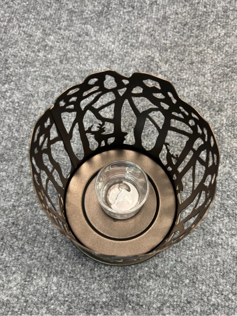 PartyLite Woodland Light Candle Sleeve P91215 Metal Holder Rustic Deer Retired - Picture 7 of 14